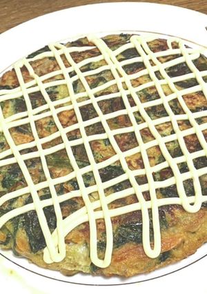 ほうれん草のお好み焼き・ごま＆チーズin-レシピのメイン写真