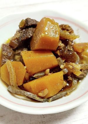 黄色人参で作るぷるぷるすじこん-レシピのメイン写真