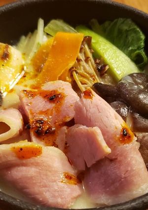 ジローのハムで”ハムしゃぶ豆乳みそ鍋！”-レシピのメイン写真