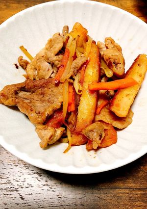 豚肉とさつま揚げのもやし炒め✩°。⋆-レシピのメイン写真