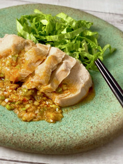 ♪茹で鶏のピリ辛よだれソース♪-レシピのメイン写真