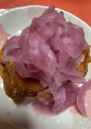 鳥の唐揚げオニオンスライスらっきょう酢-レシピのメイン写真