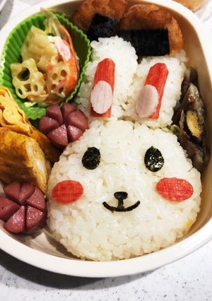 子ども弁当：うさぎ-レシピのメイン写真