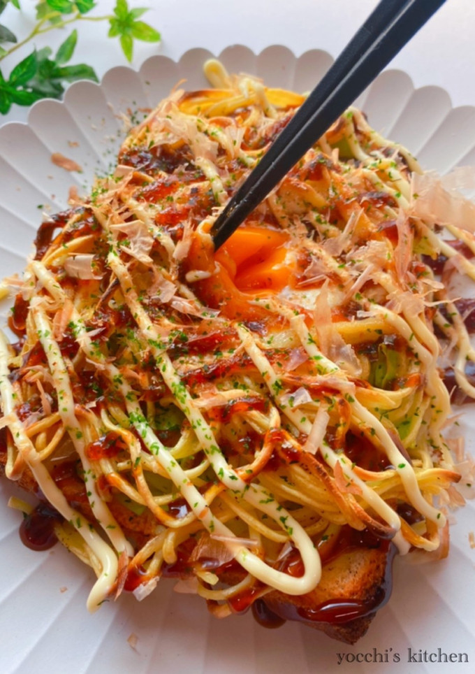お好み焼き風！簡単！冷凍作り置きトースト-レシピのメイン写真