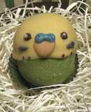 セキセイインコの立体キャラチョコ