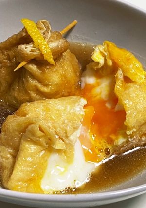 とろーり半熟卵とごぼうつくねのあぶ玉☆-レシピのメイン写真