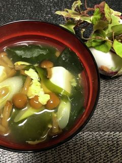なめこと豆腐のお吸い物-レシピのメイン写真