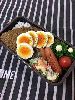 男子高校生弁当2/12キーマカレー弁当-レシピのメイン写真