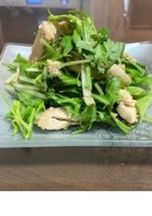 水菜とささみの胡麻酢和え-レシピのメイン写真