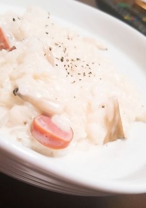 家にあるものでクリームリゾット【牛乳で】-レシピのメイン写真