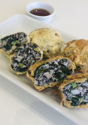 ひじき入りフワフワがんも風天ぷら 介護食-レシピのメイン写真