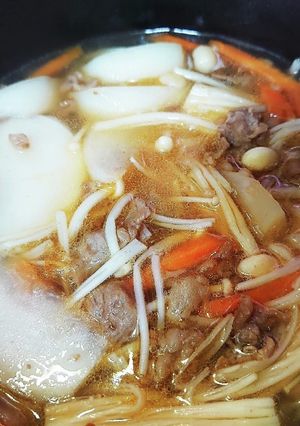 ダシダで牛肉とかぶの中華風スープ-レシピのメイン写真