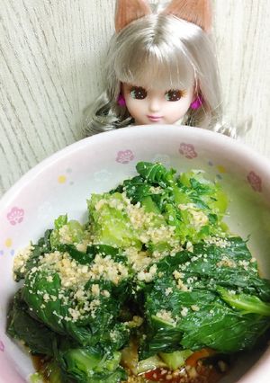 リカちゃん♡のらぼう菜ピーナッツおひたし-レシピのメイン写真