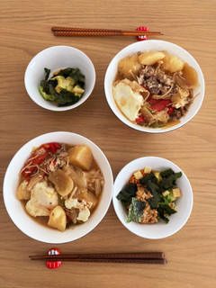 鍋焼きうどん風 残り物肉じゃが卵うどん-レシピのメイン写真