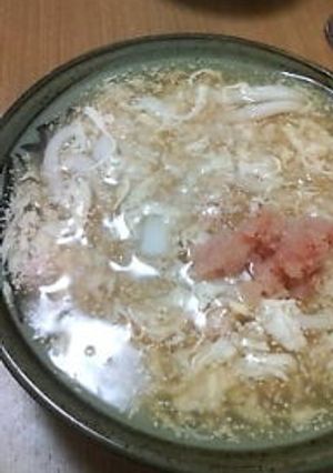 明太あんかけ玉子とじのおうどん-レシピのメイン写真
