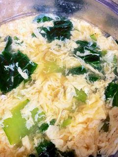チンゲン菜とふわふわ卵の中華スープ-レシピのメイン写真
