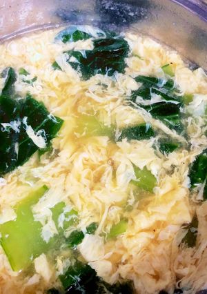 チンゲン菜とふわふわ卵の中華スープ-レシピのメイン写真