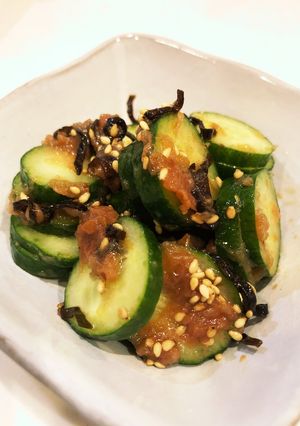 さっぱり☆うま！キュウリの梅肉塩昆布和え-レシピのメイン写真
