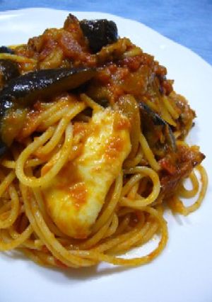 なすとチーズのパスタ withベーコン-レシピのメイン写真