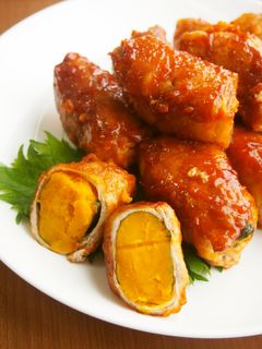 ホクホク!南瓜・大葉の肉巻き照り焼き!-レシピのメイン写真