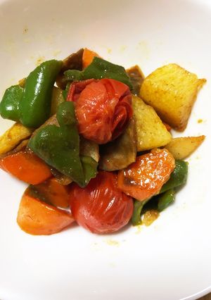 長芋とカラフル野菜のカレー炒め-レシピのメイン写真