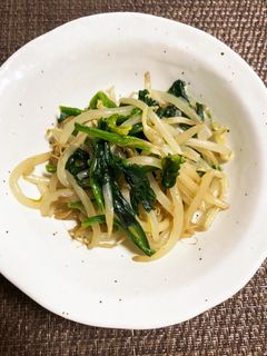 ほうれん草ともやしのバター炒め-レシピのメイン写真
