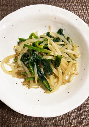 ほうれん草ともやしのバター炒め-レシピのメイン写真