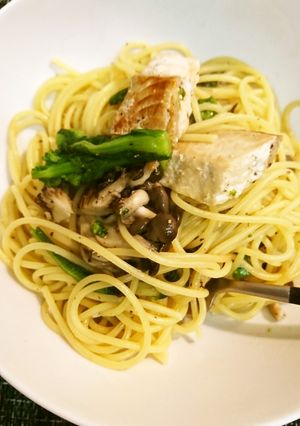 鮭としめじの菜の花パスタ-レシピのメイン写真
