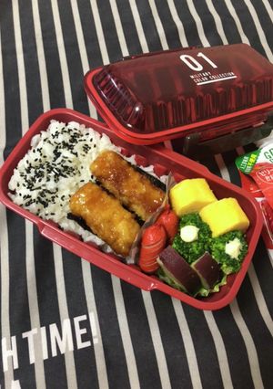 男子中学生弁当2/13 イカ天弁当-レシピのメイン写真