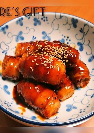 白ネギの甘辛豚バラ巻き-レシピのメイン写真