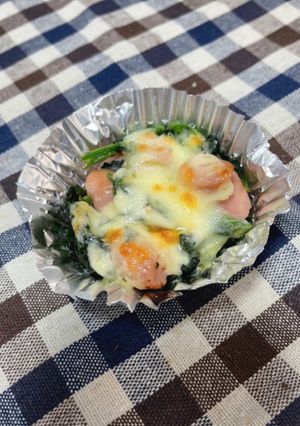 お弁当に♡簡単ほうれん草のマヨチーズ焼き-レシピのメイン写真