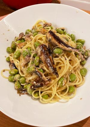 枝豆とオイルサーディンのパスタ-レシピのメイン写真