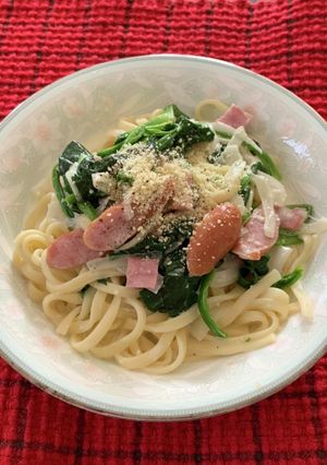 ほうれん草とベーコンのクリームパスタ-レシピのメイン写真