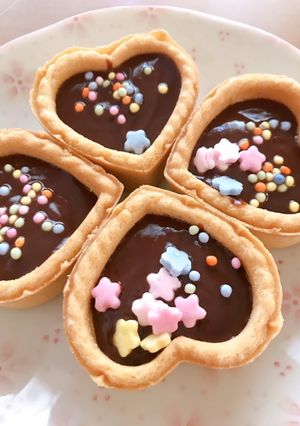 友チョコに！レンジでチョコレートタルト-レシピのメイン写真