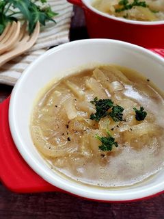 レンジで簡単飴色玉ねぎ!オニオンスープ-レシピのメイン写真