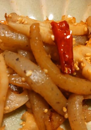 レンコンとこんにゃくの炒め煮-レシピのメイン写真