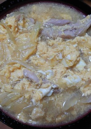 鶏せせりの卵とじうどん-レシピのメイン写真
