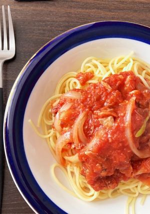 さば缶トマトパスタ-レシピのメイン写真
