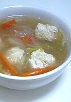 ヘルシー☆白菜と豆腐鶏団子のスープ鍋-レシピのメイン写真