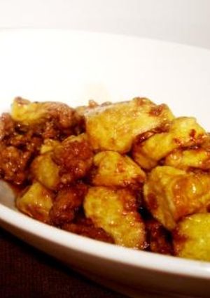 材料四つ♪豆腐の甘辛☆挽肉炒め-レシピのメイン写真