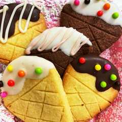 รูปของ 簡単！アイスクリームのデザインクッキー♪