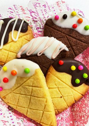 簡単！アイスクリームのデザインクッキー♪-レシピのメイン写真
