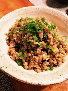 蓮根納豆ミンチ炒め-レシピのメイン写真