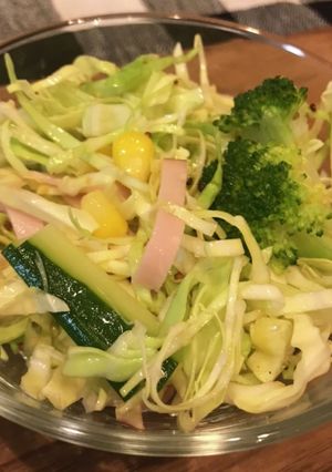 簡単キャベツとハムのさっぱりサラダ-レシピのメイン写真