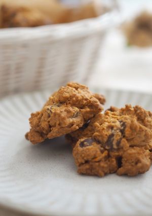 チョコとナッツ♪米粉のドロップクッキー-レシピのメイン写真