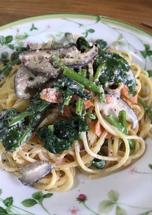 野菜たっぷり！明太クリームパスタ-レシピのメイン写真