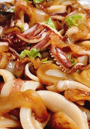 簡単！ヤリイカのガーリックバター醤油炒め-レシピのメイン写真