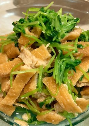 市販の味付けお揚げで作る豆苗和え-レシピのメイン写真