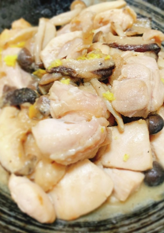 柚子香る鶏肉ときのこの味噌炒め-レシピのメイン写真