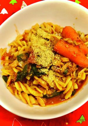 ツナ缶で簡単トマトパスタ♡ 減塩で健康的-レシピのメイン写真